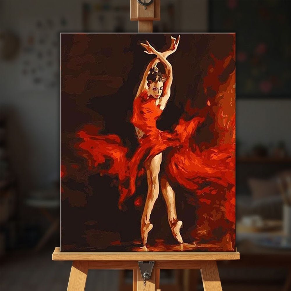 Passion in Red paint by numbers kit