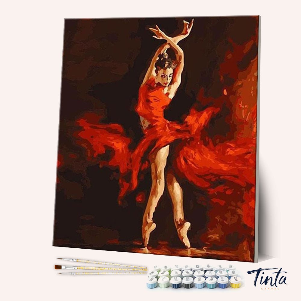 Passion in Red paint by numbers kit