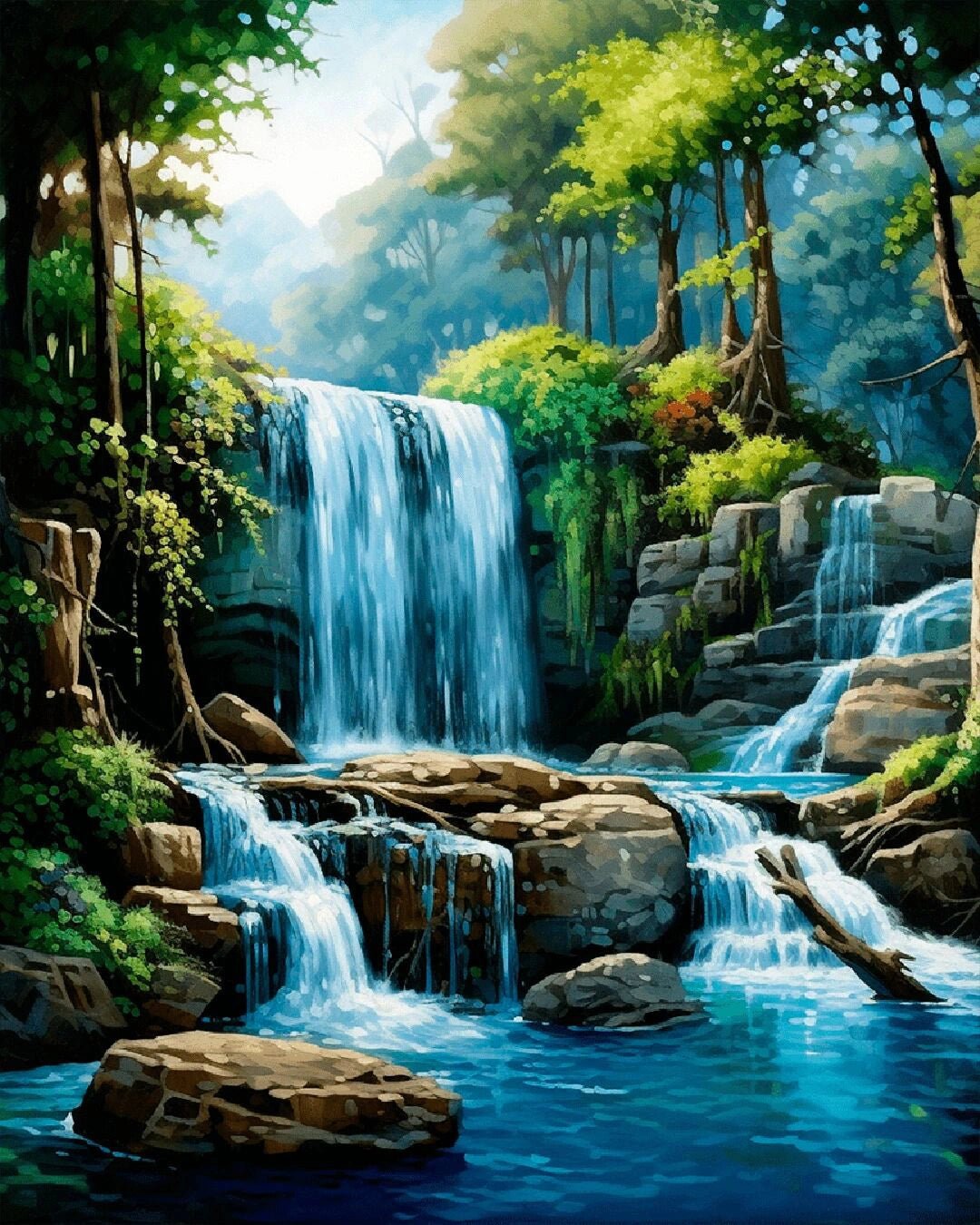 Cascade Haven paint by numbers kit