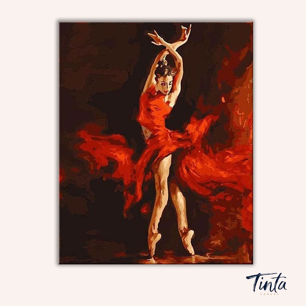 Passion in Red paint by numbers kit