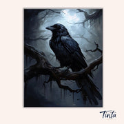 Shadow Raven paint by numbers kit