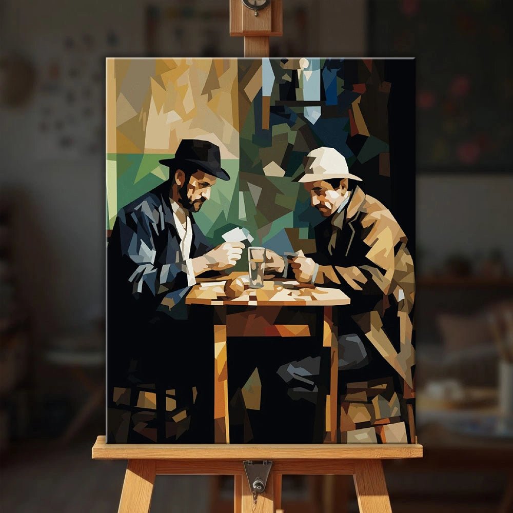 Card Players paint by numbers kit