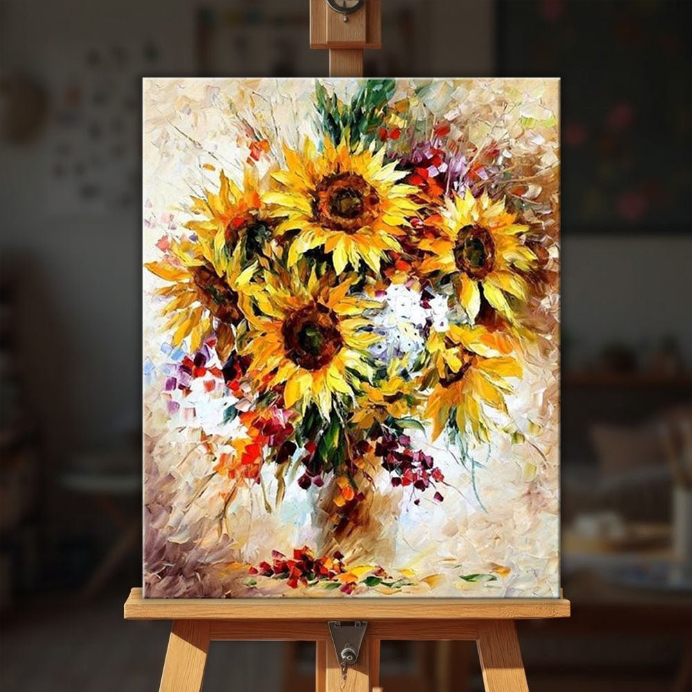 Pretty Sunflowers paint by numbers kit