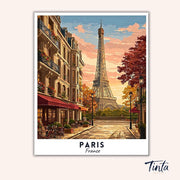 Paris - Travel Poster paint by numbers kit