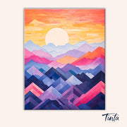 Pastel Mountain Horizon paint by numbers kit