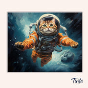 Astronaut Cat Odyssey paint by numbers kit