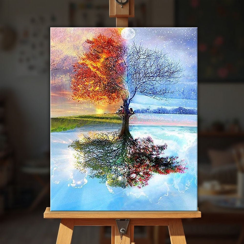 Four Seasons Tree paint by numbers kit