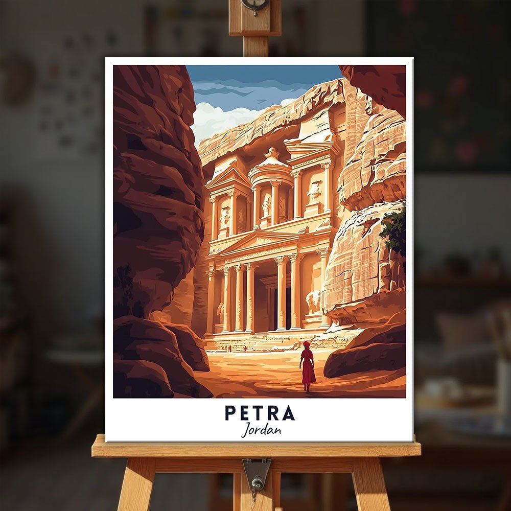 Petra - Travel Poster paint by numbers kit