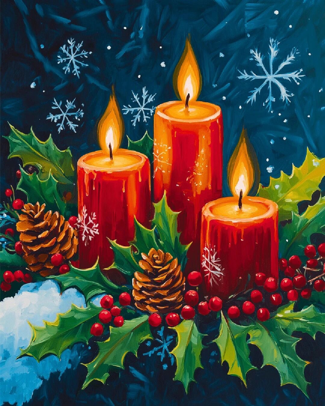 Candle Glow paint by numbers kit