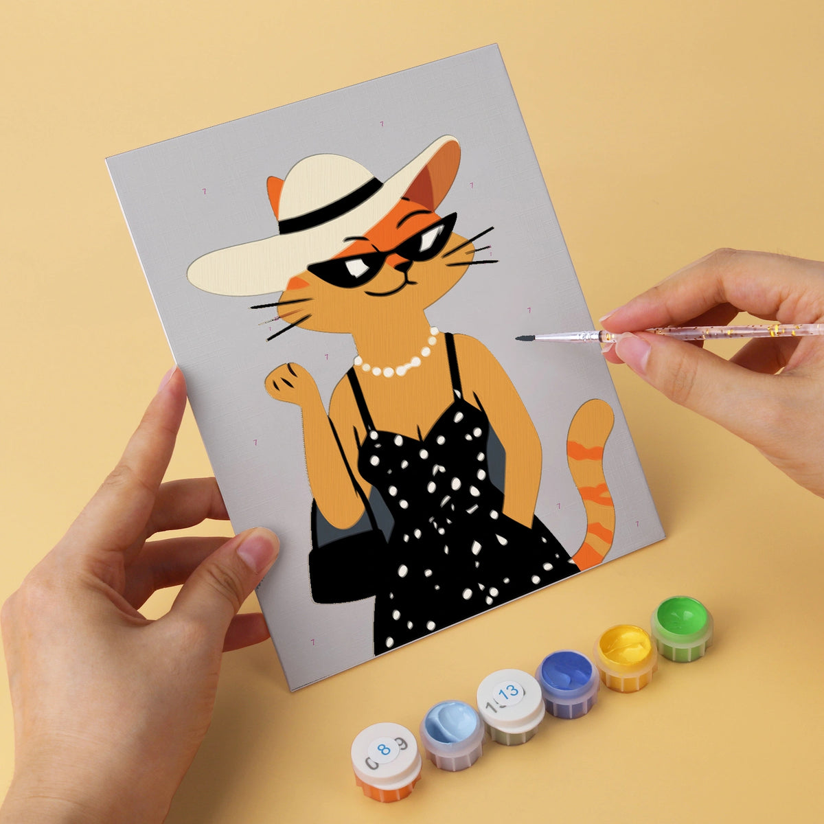 Chic Cats - Mini Paint by Numbers (6 Pieces)