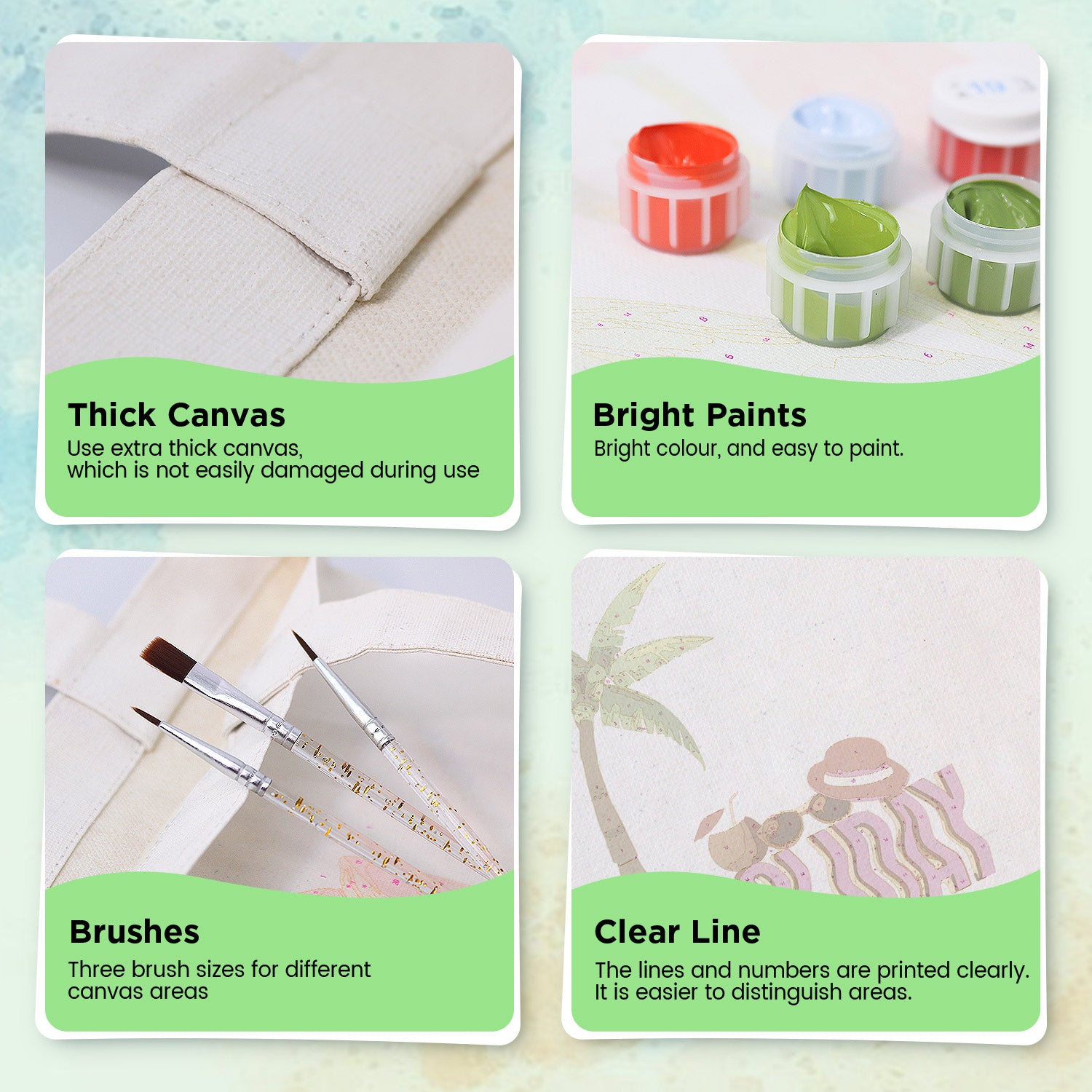 Island Holiday Carry Bag paint by numbers kit