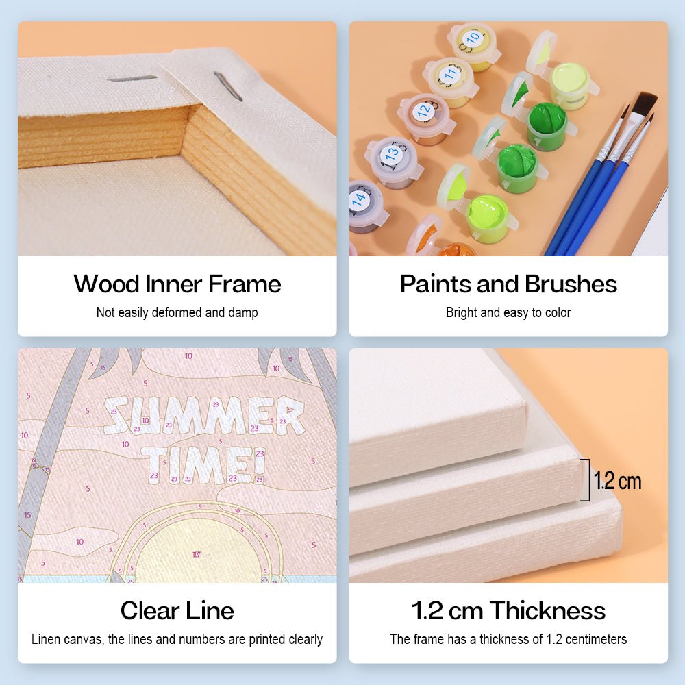 Endless Summer Escape - Mini Paint by Numbers Kit (6 Pieces) paint by numbers kit