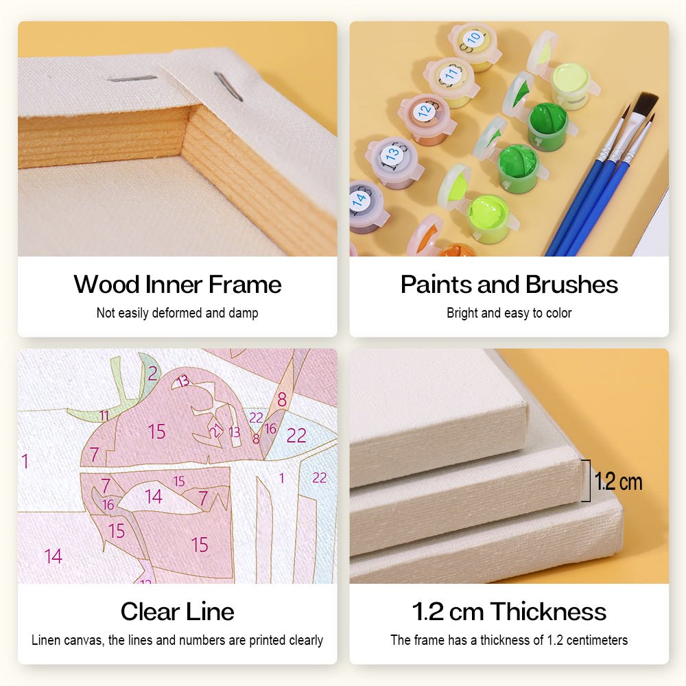 Fresh Juice - Mini Paint by Numbers Kit (6 Pieces) paint by numbers kit