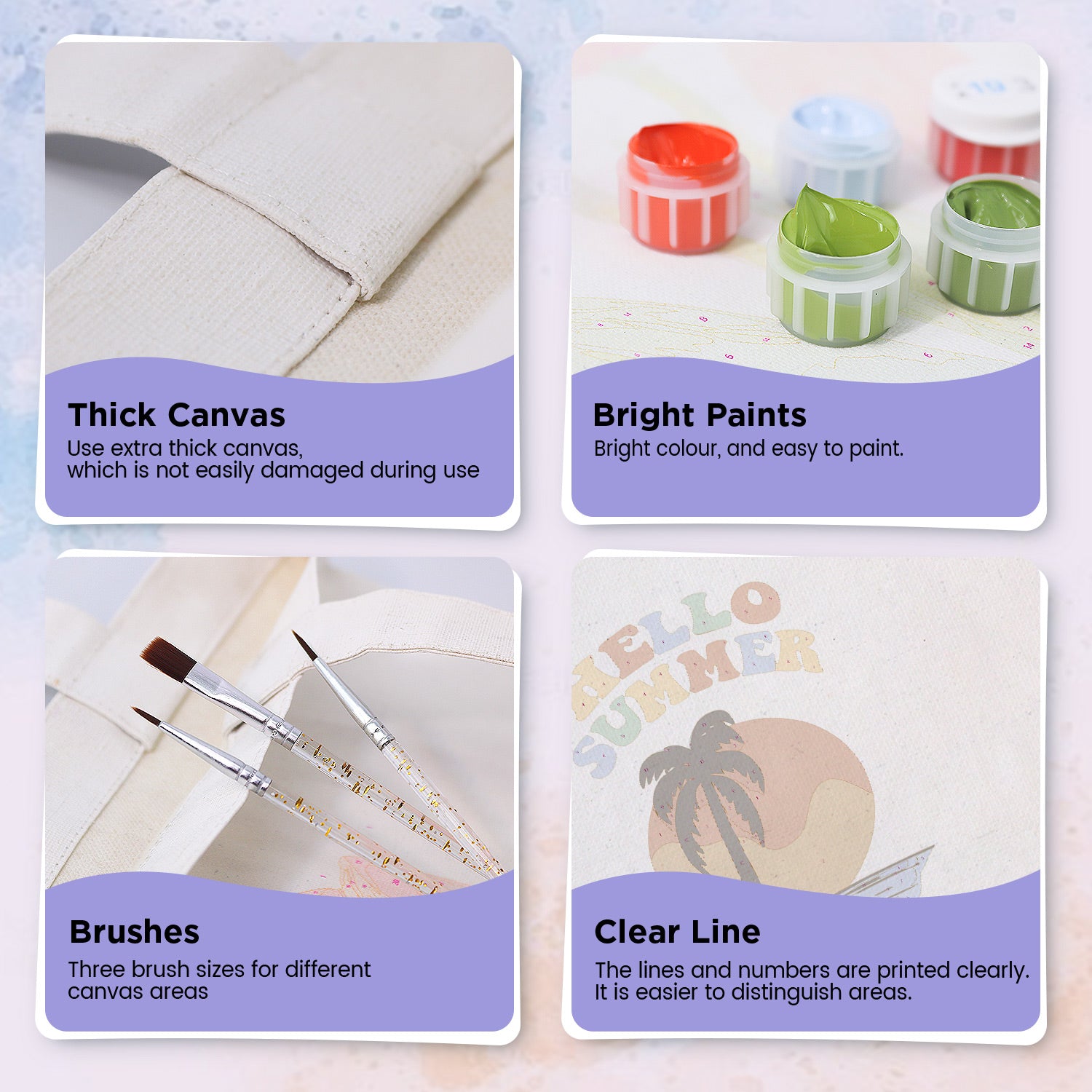 Hello Summer Carry Bag paint by numbers kit
