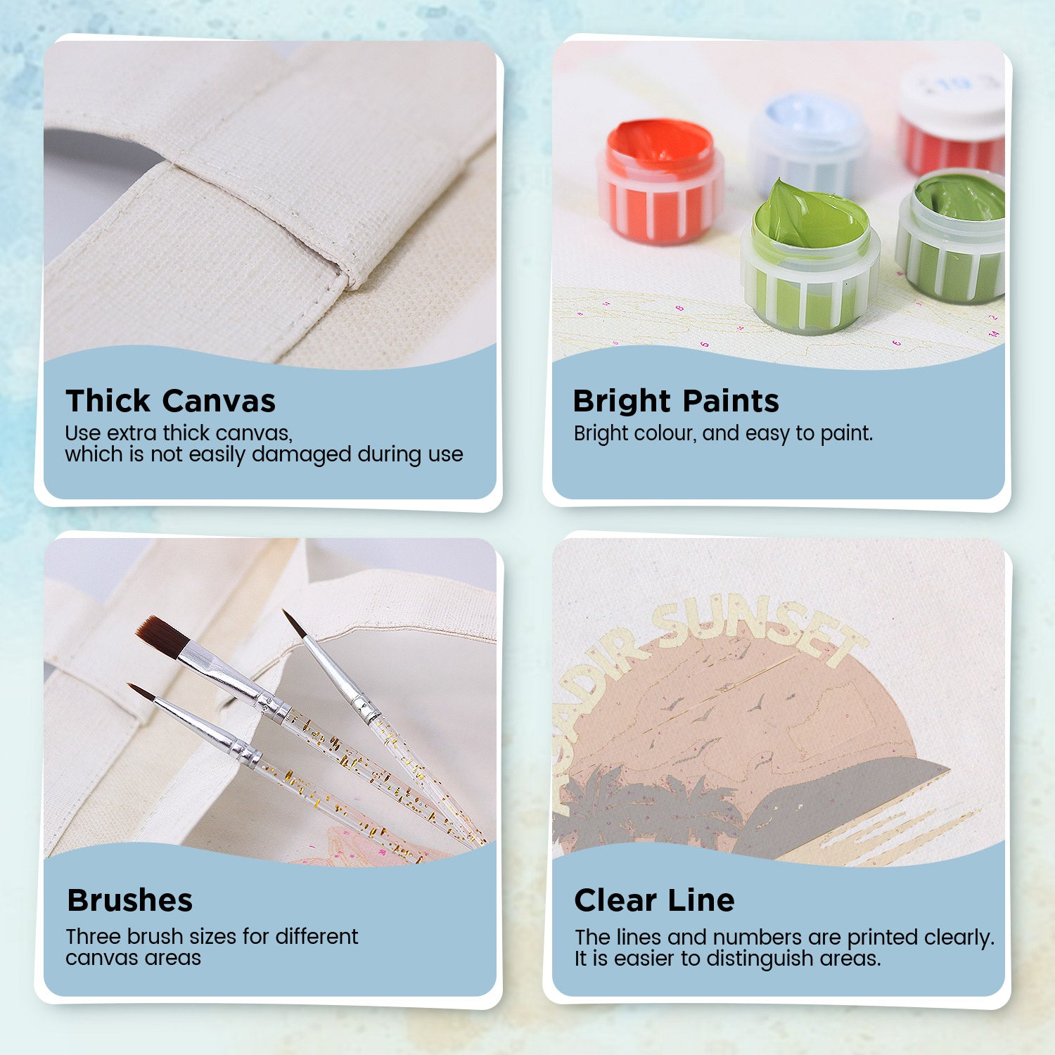Agadir Sunset Carry Bag paint by numbers kit