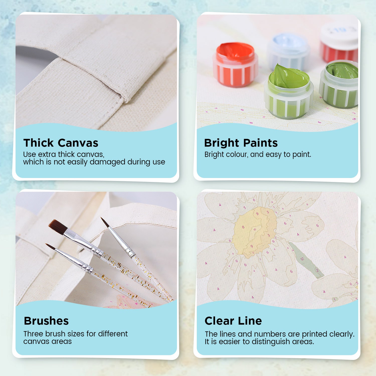 Daisy Day Carry Bag paint by numbers kit