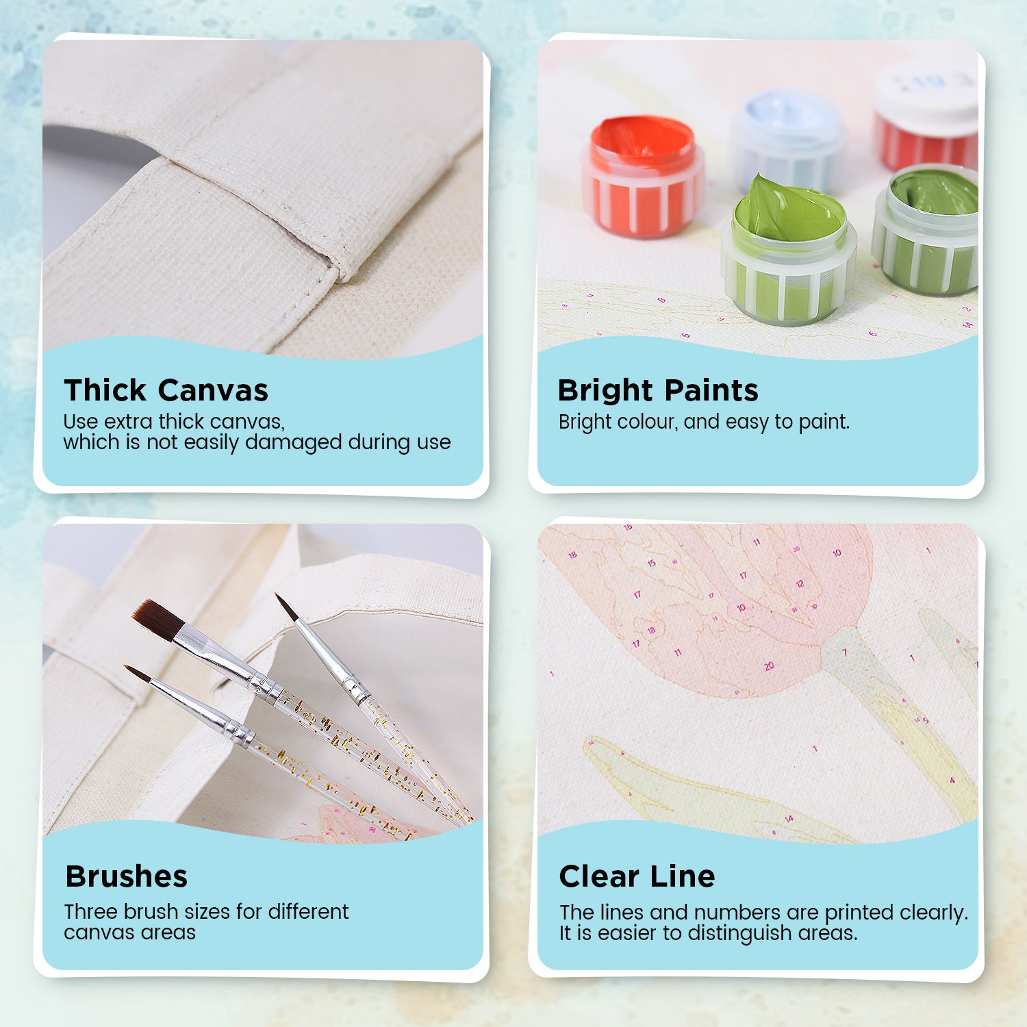 Scarlet Tulip Carry Bag paint by numbers kit