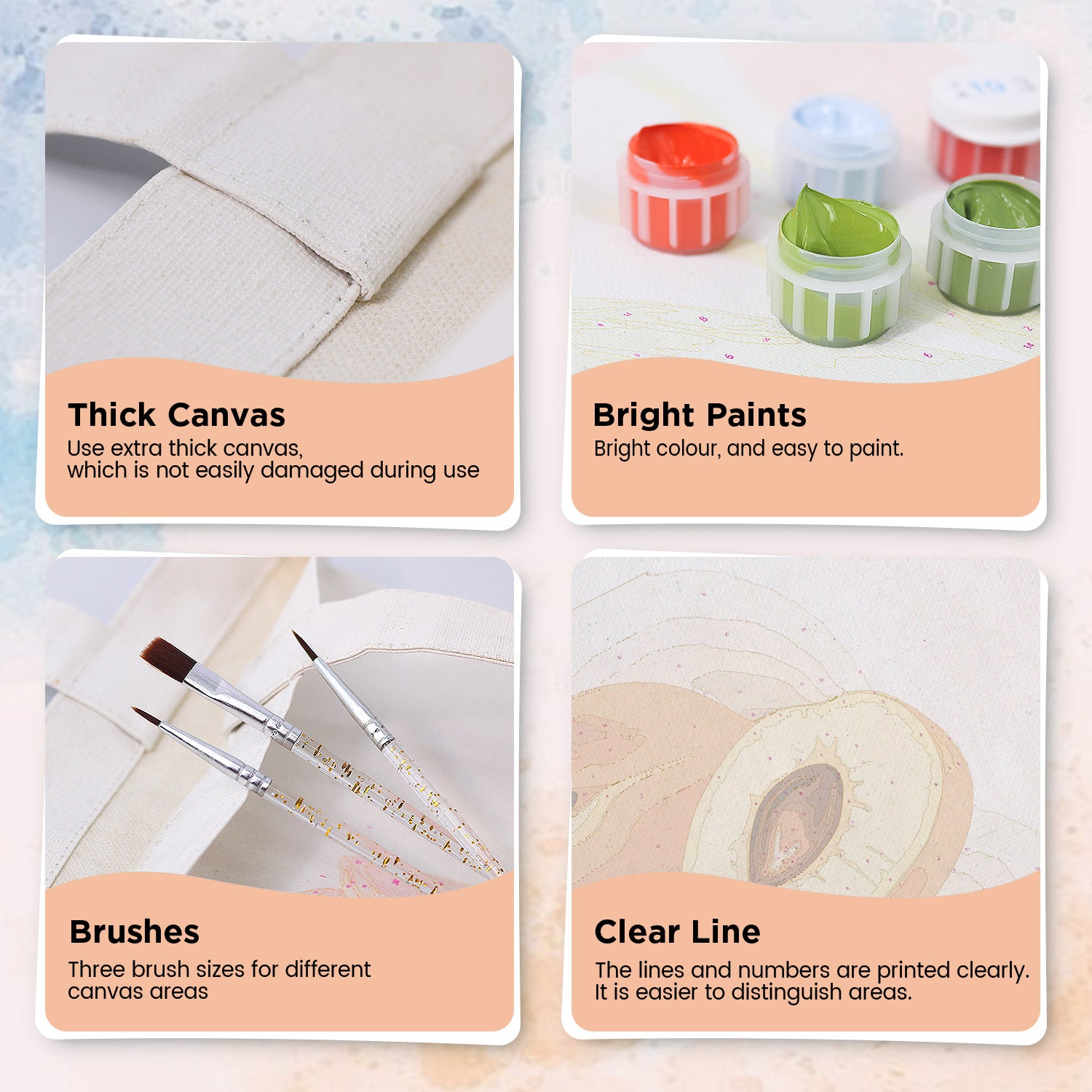 Apricot Glow Carry Bag paint by numbers kit