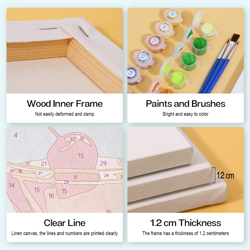 Sip & Paint Cocktails - Mini Paint by Numbers Kit (6 Pieces) paint by numbers kit