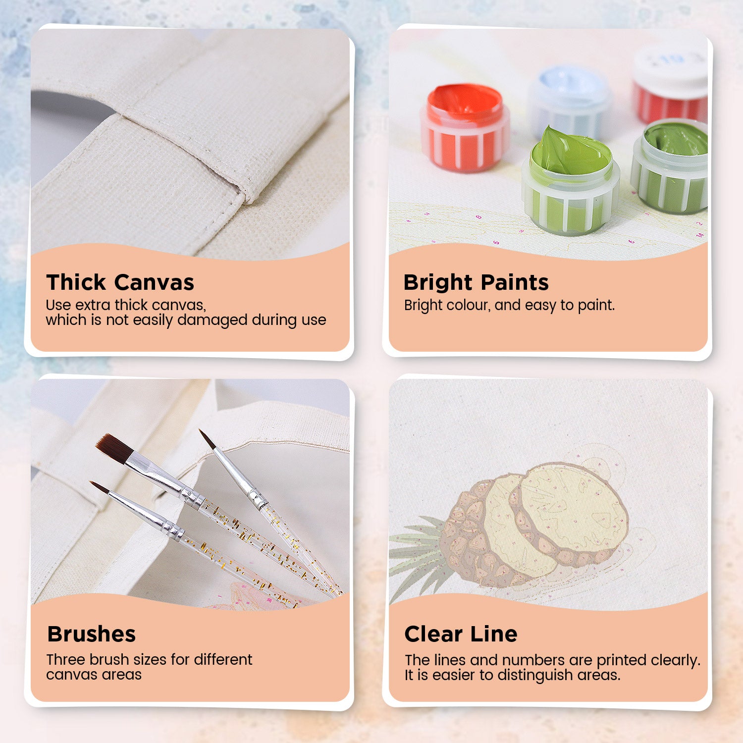 Tropical Pineapple Carry Bag paint by numbers kit