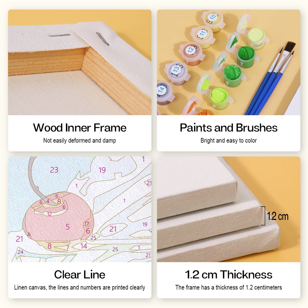 Chocolate Treats - Mini Paint by Numbers Kit (6 Pieces) paint by numbers kit