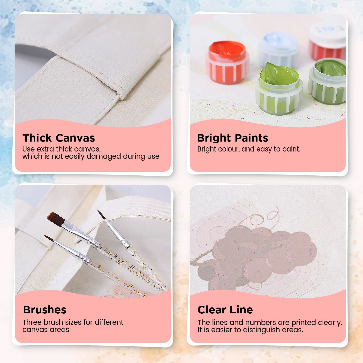 Velvet Grapes Carry Bag paint by numbers kit
