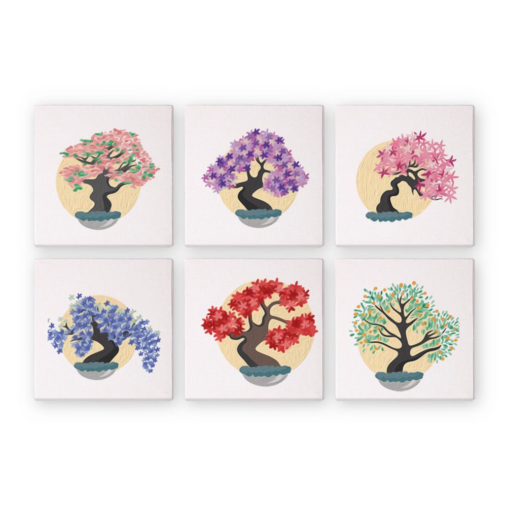 Seasons of Serenity Tree - Mini Paint by Numbers Kit (6 Pieces)