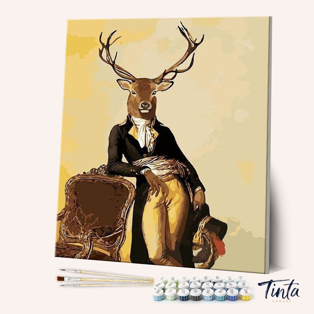 Mr. Deer in Suit paint by numbers kit