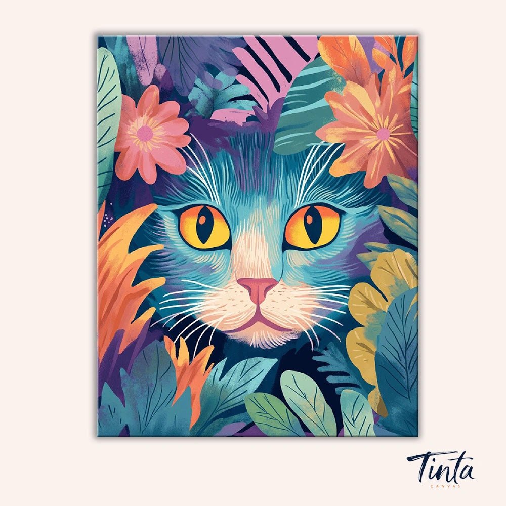 Jungle Cat paint by numbers kit