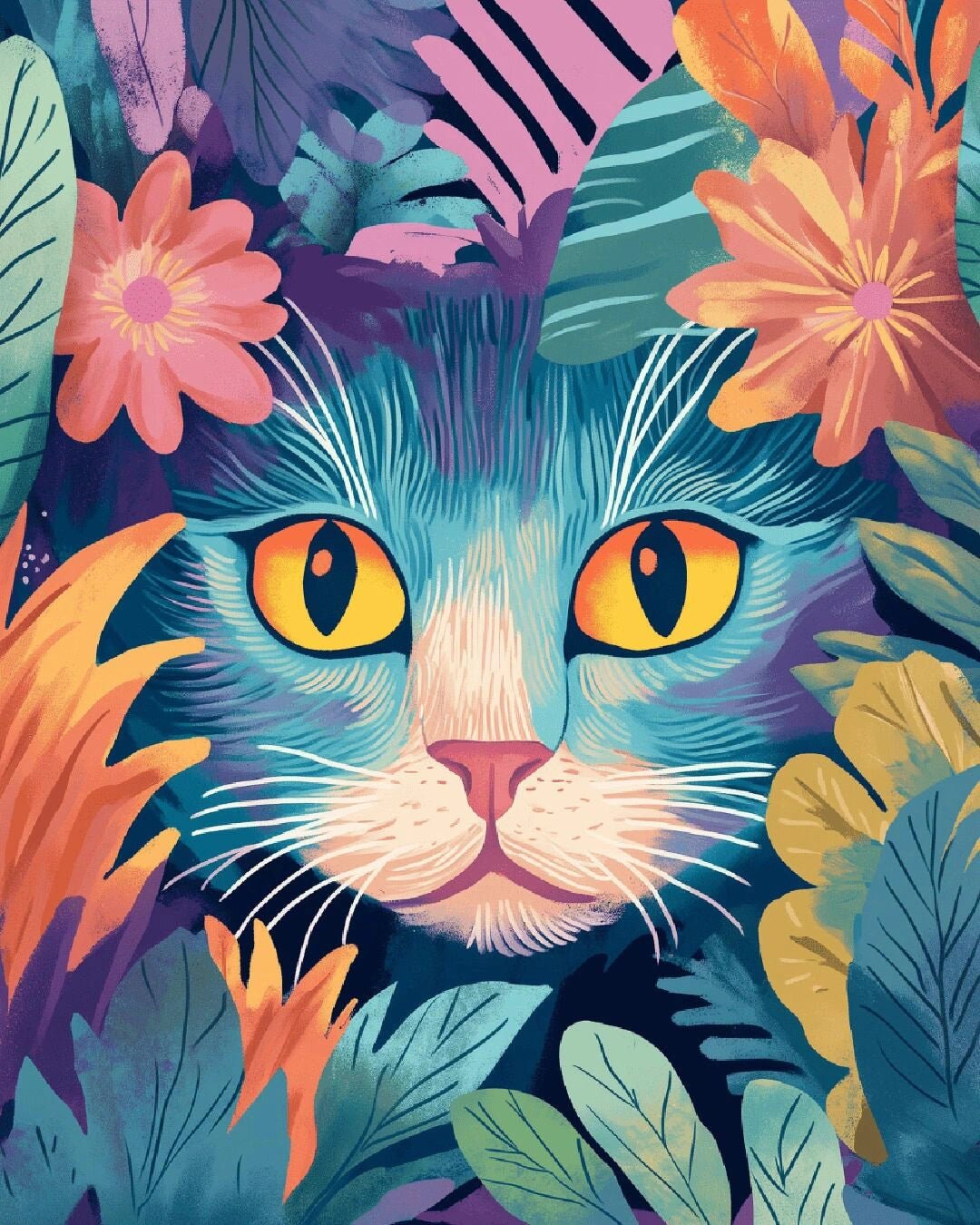 Jungle Cat paint by numbers kit