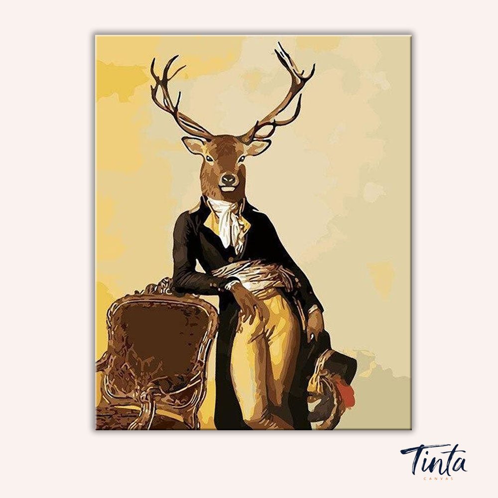 Mr. Deer in Suit paint by numbers kit