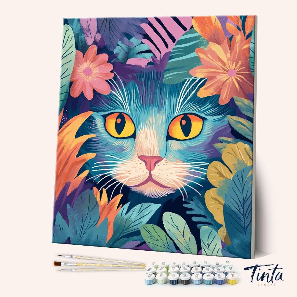 Jungle Cat paint by numbers kit