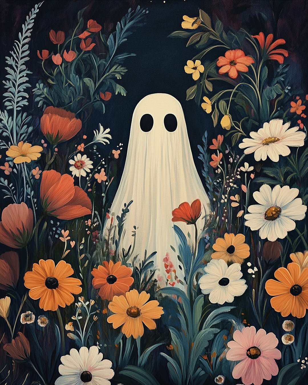 Ghost in Bloom paint by numbers kit