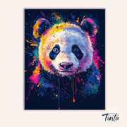 Splash Panda paint by numbers kit