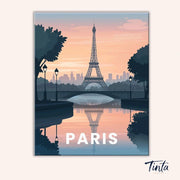 Paris Reflections paint by numbers kit