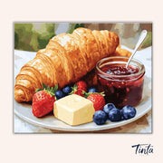 Morning Croissant paint by numbers kit