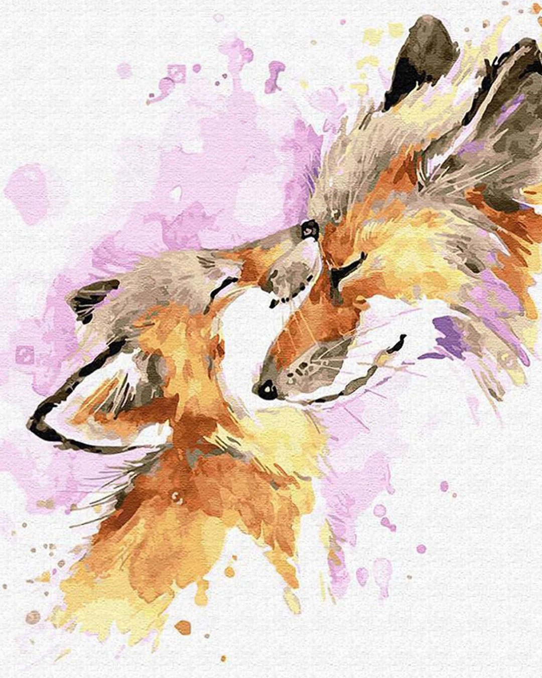 Fox Mother’s Love paint by numbers kit