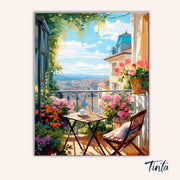 City Balcony Bliss paint by numbers kit