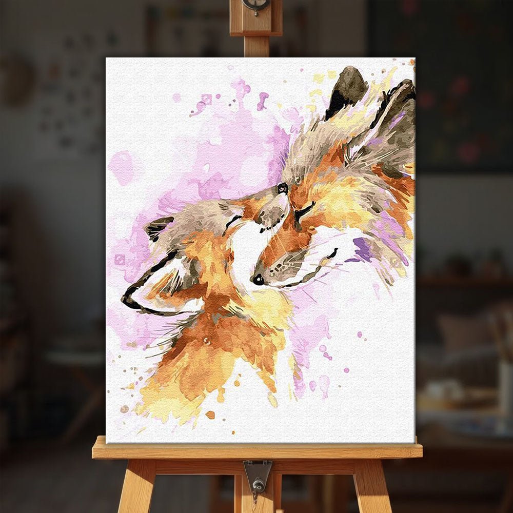Fox Mother’s Love paint by numbers kit
