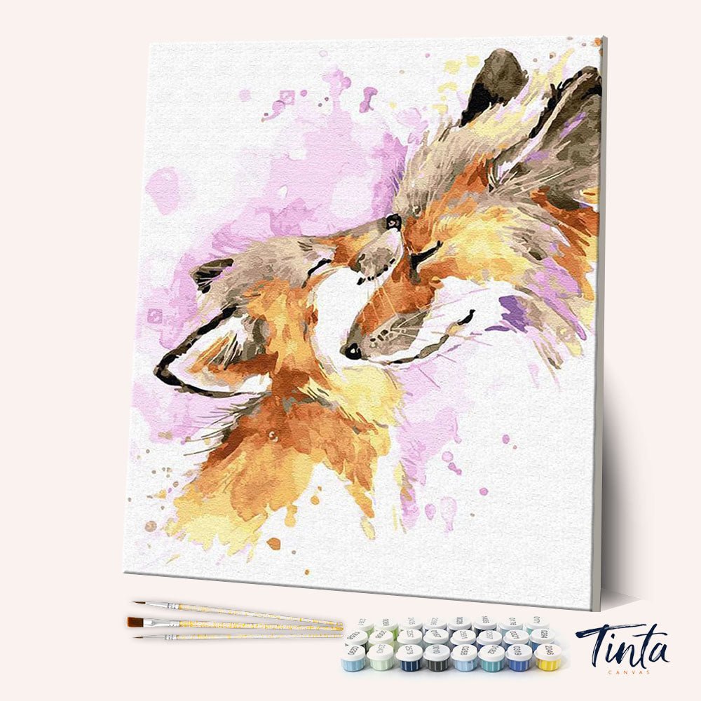 Fox Mother’s Love paint by numbers kit