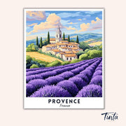 Provence - Travel Poster paint by numbers kit