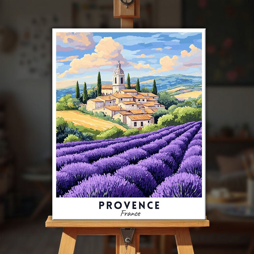 Provence - Travel Poster paint by numbers kit