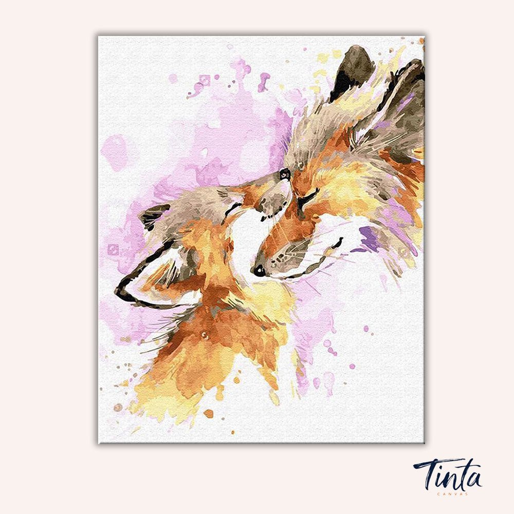 Fox Mother’s Love paint by numbers kit