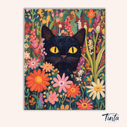 Peeking Cat paint by numbers kit