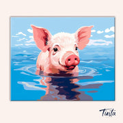 Happy Piglet paint by numbers kit