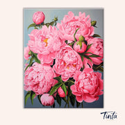 Pink Peonies paint by numbers kit