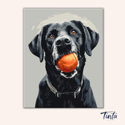 Playful Pup paint by numbers kit