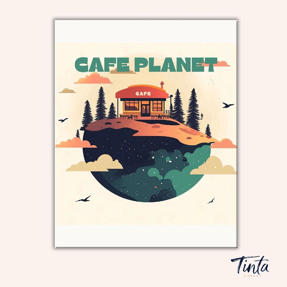 Cafe Planet paint by numbers kit