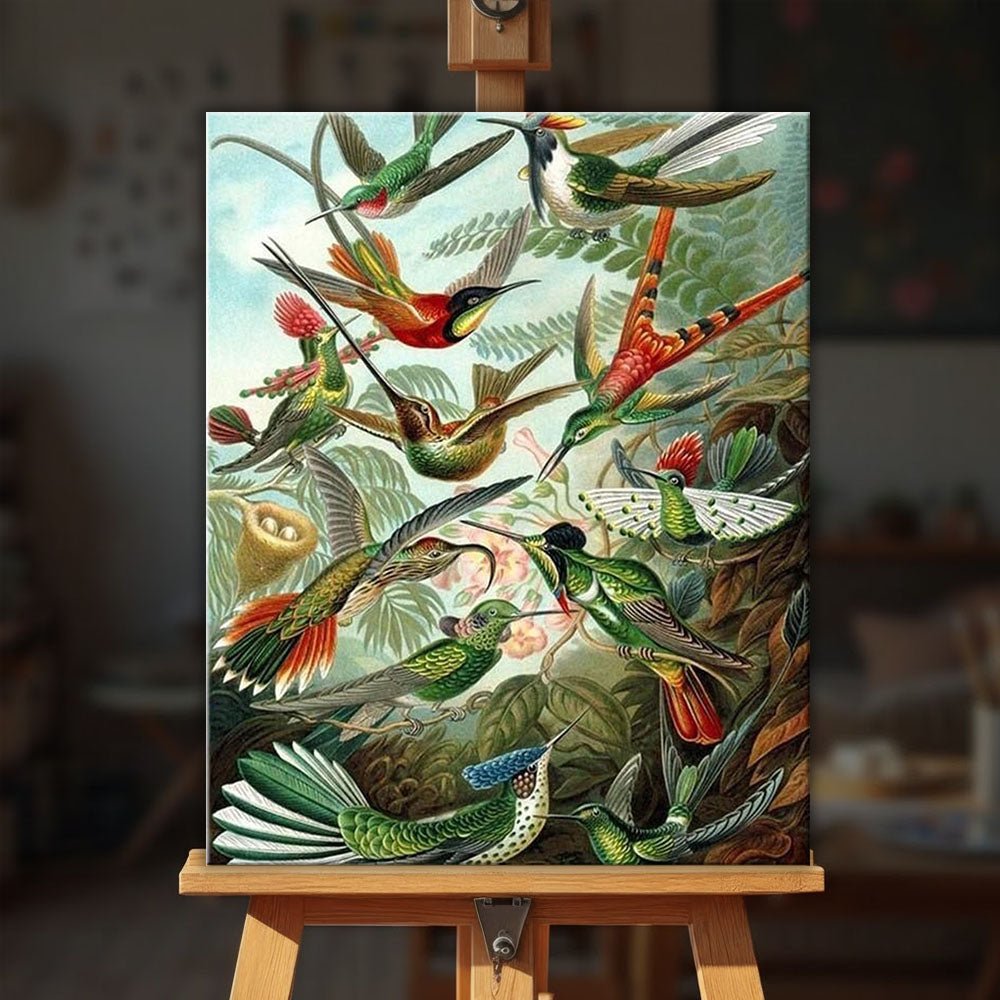 Hummingbirds paint by numbers kit