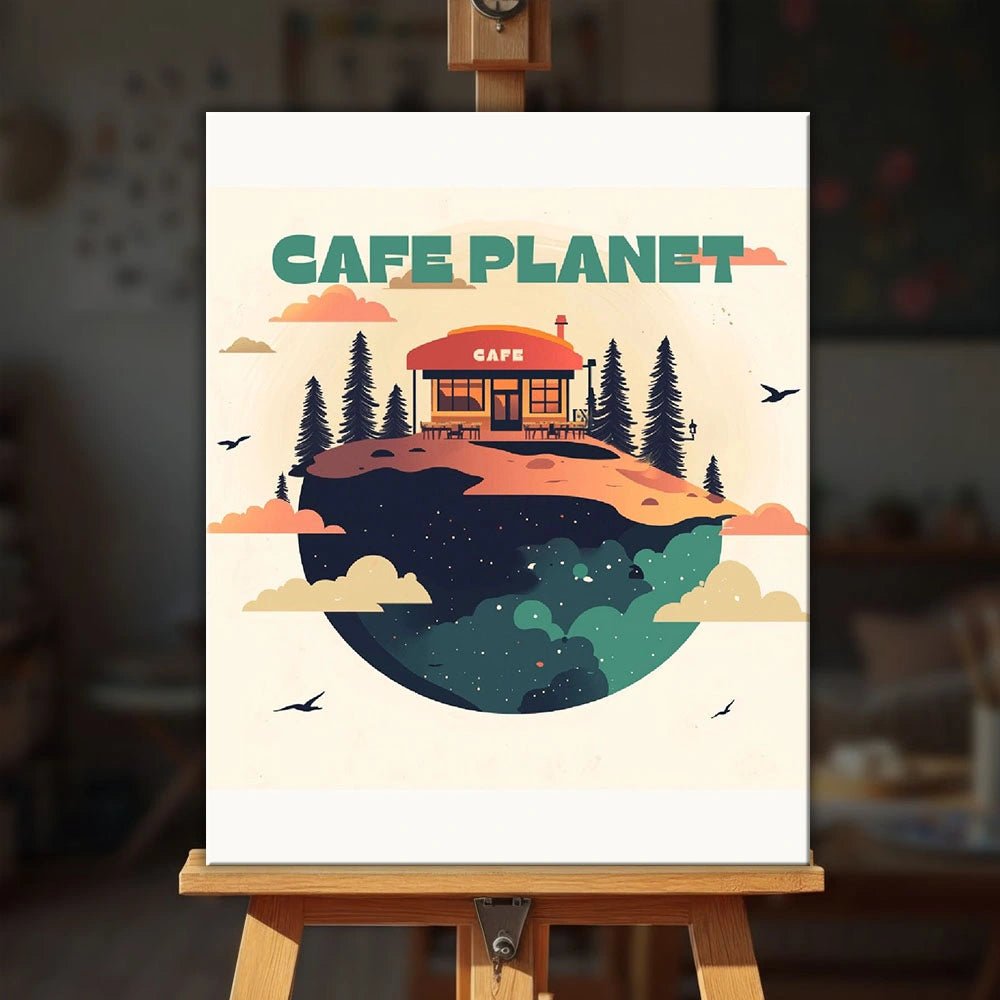 Cafe Planet paint by numbers kit